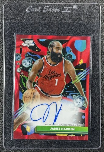 2025 Topps Cosmic Chrome James Harden Red Flare Refractor (RAW)