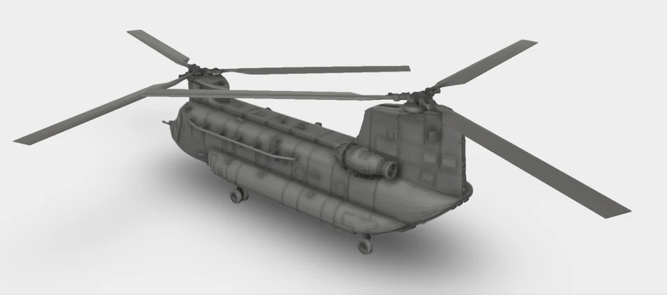 Boeing Chinook CH-47 Hubschrauber Cargo Helicopter Bausatz 3D Druck 1:100 - 1:35 - Bild 3 von 4