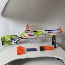 Nerf Long strike CS-6 Modulo Snipe Rifle Blaster con attacchi e munizioni RARO