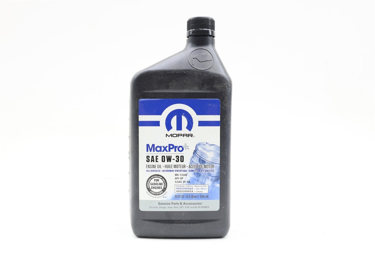 NEW OEM Mopar MaxPro SAE 0W-30 Engine Motor Oil 1 Quart 68523988AA