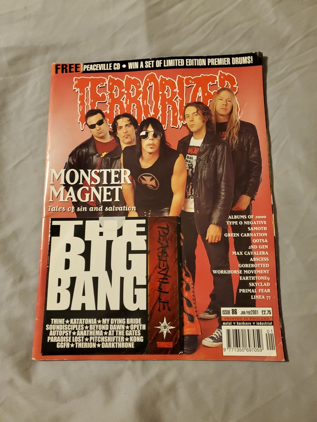 Terrorizer Magazine UK Issue 86 Jan/Feb 2001 CD Monster Magnet Type O Negative