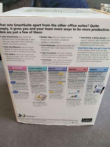 Lotus SmartSuite Smart Suite 96 big box - Complete Floppy disk version - Photo 3/12