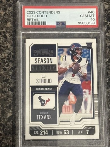 2023 Panini Contenders CJ Stroud Retail RC Rookie #40 PSA 10 GEM TEXANS