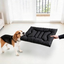Black 29 18In Chew Protective Dog Bed, Indoor/Outdoor Dog Bed, Washable Pet Pad