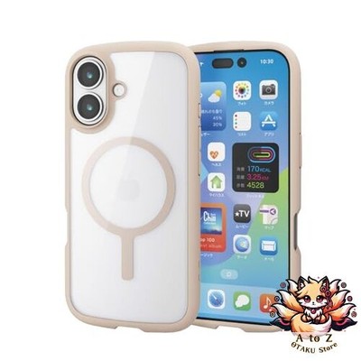 NEW ELECOM iPhone 17 Case Tough Slim Lite Beige Clear Impact-Resistant