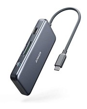 ANKER USB C HUB 341 USB-C HUB 7-IN-1 4K HDMI 100W POWER DELIVERY - GRAY
