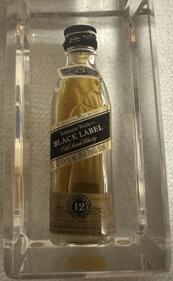 Johnnie Walker Black Label Scotch Mini Bottle encased in Resin