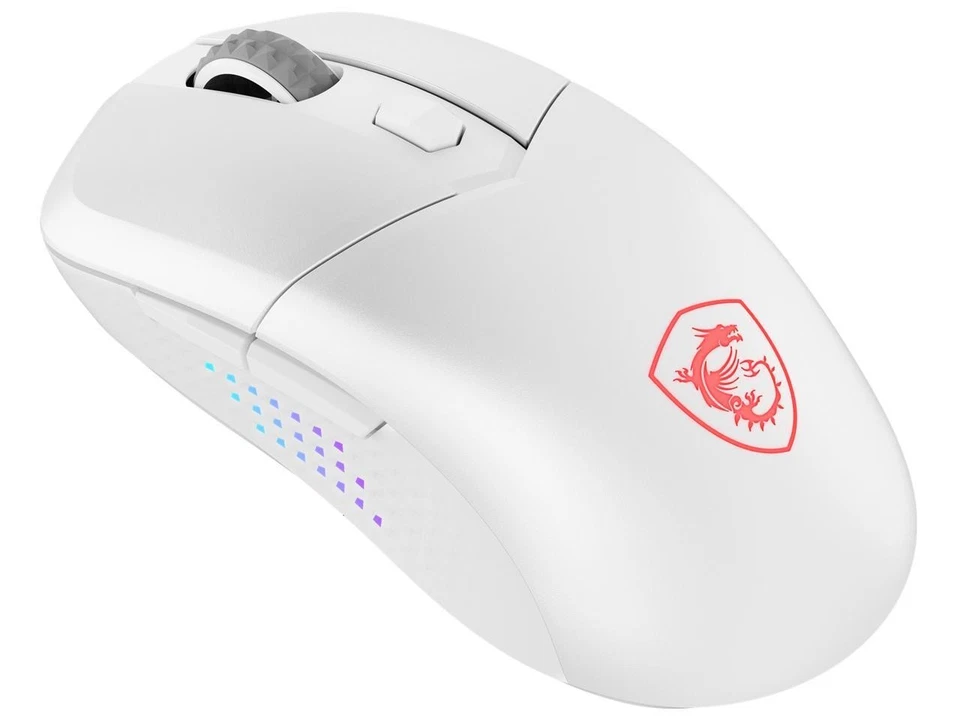 MSI VERSA 300 ELITE White Wireless Gaming Mouse - Bluetooth, 2.4GHz, 26K DPI - Image 3 of 4