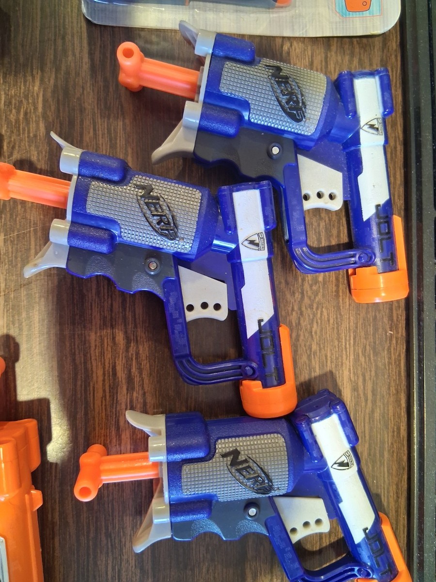 SET OF 6) NERF N-Strike Elite 40 Darts W/ PLASTIC GUN KIDS 8 & UP