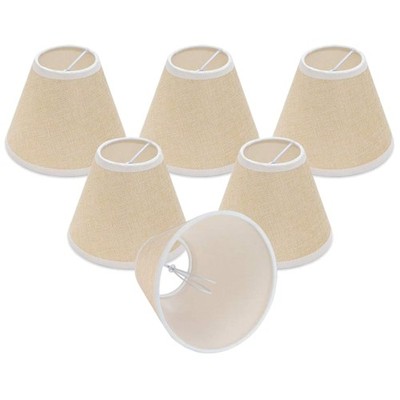 Clip-on Lamp Shades for Candle Bulbs, Pack of 6