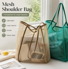 Mesh Beach Bag Lightweight, Breathable Quick-dry Travel Tote for Beach Trips