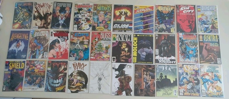 comic book random lot 30 marvel, dc, image, darkhorse &more mixed superhero grab