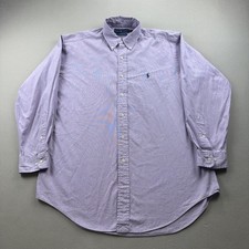 Vintage Ralph Lauren Shirt Yarmouth Mens 16 32/33 Purple Button Down Long Sleeve