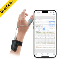 Wellue O2 Max Wrist Finger Pulse Oximeter 72h Sleep SpO2 HR Monitor + PC Report