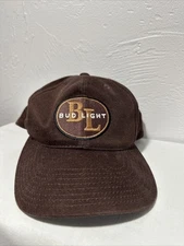 Bud Light Baseball Cap Brown w/Light Brown Embroidery Adjustable 1994