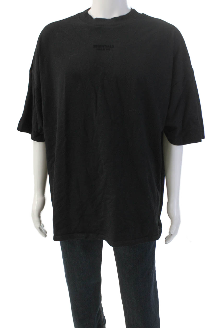 Essentials Mens Basic Subtle Graphic Logo Short S… - image 1