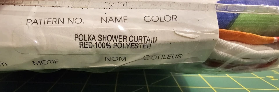 NOVO NA CAIXA VINTAGE CREATIVE BATH PRODUCTS INC.CORTINA DE CHUVEIRO 70×72 Polka, POLIÉSTER VERMELHO, V - Imagem 4 de 4