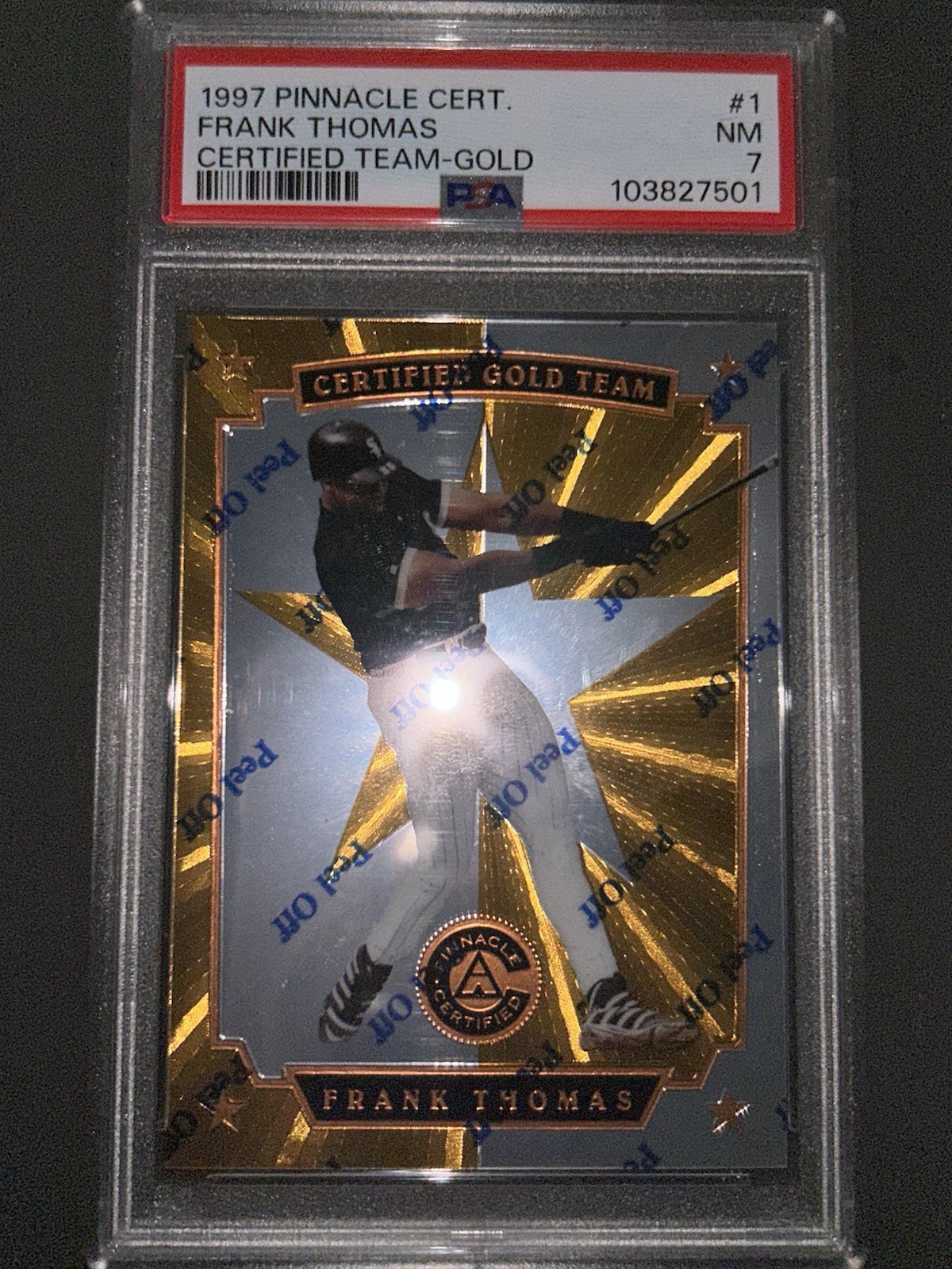 Frank Thomas 1997 Pinnacle Certified Gold Team graded PSA 7 only 475 made L@@K