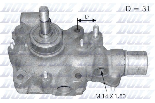 Wasserpumpe Dolz B114 Passend FÜR Iveco KÜHlmittelpumpe Wasserkreislaufpumpe-image
