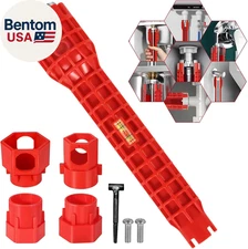 14-In-1 Multi-Function Basin Wrench,Faucet Installer and Sink Drain Nut Removal