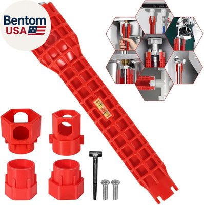14-In-1 Multi-Function Basin Wrench,Faucet Installer and Sink Drain Nut Removal