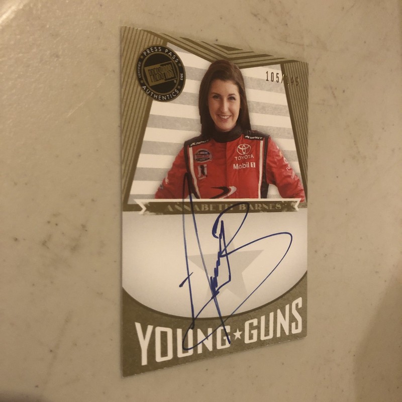 2013 Press Pass Fanfare Young Guns Auto Gold SP/149 Annabeth Barnes #YG-AB