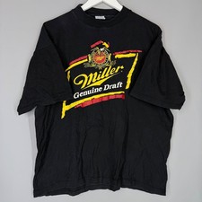 1990'S MILLER BEER GENUINE DRAFT SHIRT VINTAGE T-SHIRT SIZE XL BLACK