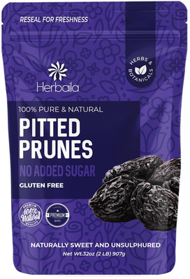 Prunes Pitted Unsweetened 2LBS, Dried Prunes for Constipation, Dried Plums Pitte