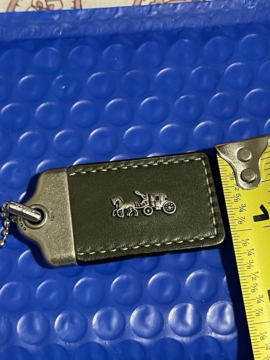 COACH 1941 Bag's Hanging Tag Leather-Horse & Carriage Bag Charm