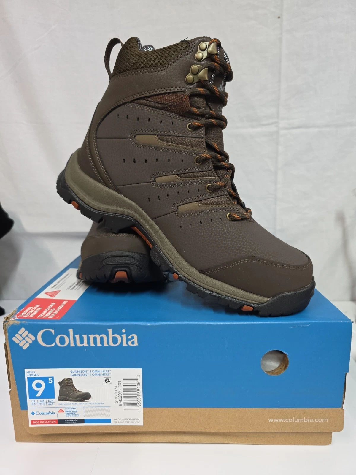 Columbia Gunnison 2 Omni Heat Mens 9.5 Thermal Boots Waterproof 200G Brown NIB
Opens in a new window