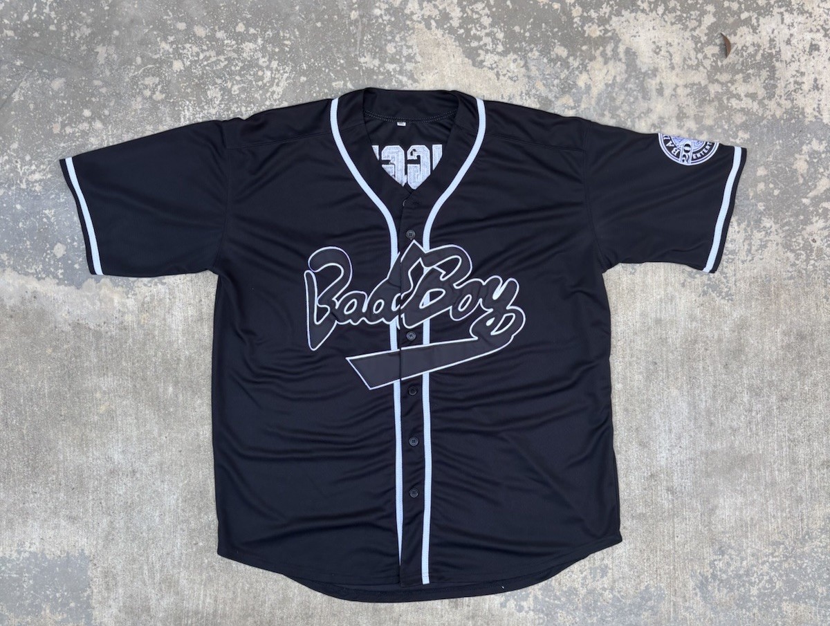 ⭐️ Notorious BIG Biggie Jersey Men's 2XL Black White #10 Bad Boy Records - Rare