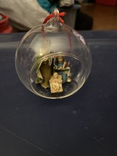 Nativity Scene Christmas Open Sphere Ornament