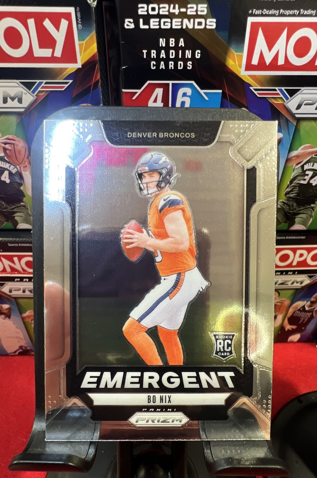 2024 Panini Prizm - Emergent Bo Nix #3 Silver Prizm (RC)