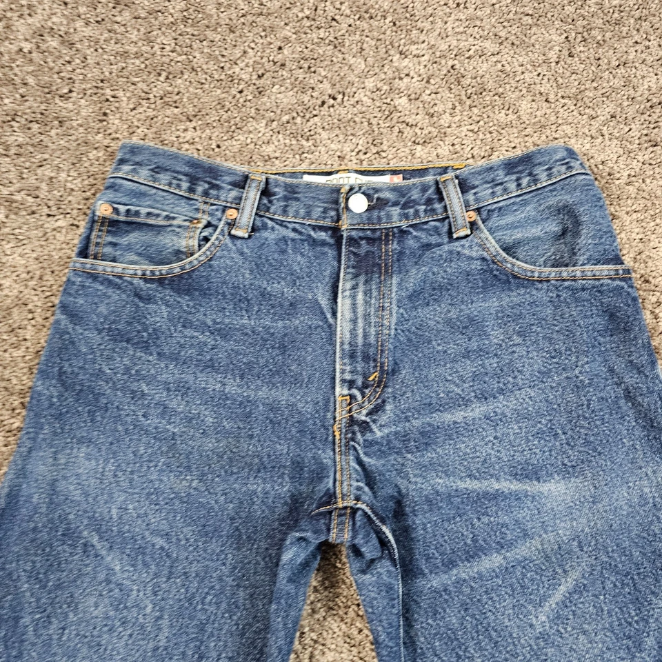 Levis 517 Jeans Mens 32 Boot Cut Slim Dark Wash Denim 100% Cotton Cowboy - Image 2 of 4