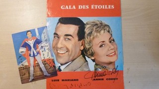 Konvolut 3 ORIGINAL Autogramme Luis MARIANO & Annie CORDY auf Programm Karte