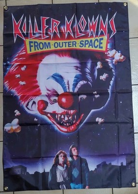 Killer Klowns from outer space Banner Flag Big 3ft tall, 2ft wide