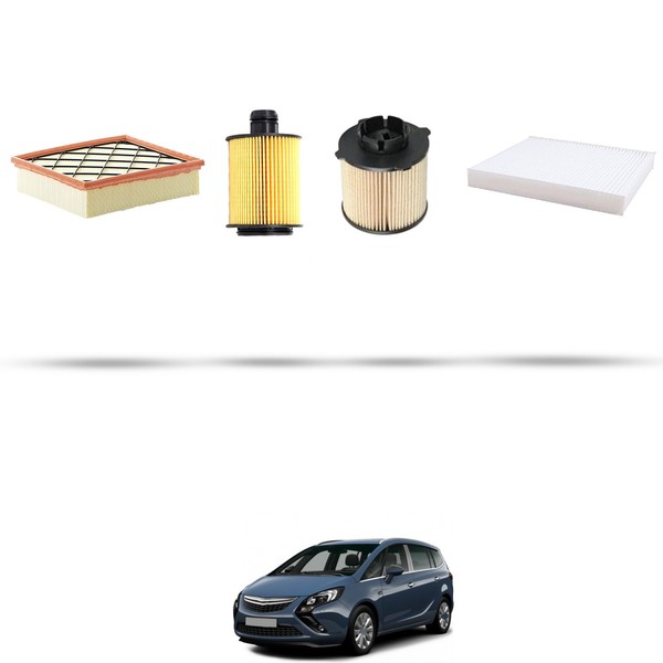 Hoffcar Set Service - 4 Filter Kompatibel Mit Opel Zafira C Tourer 2.0 Cdti 1-image