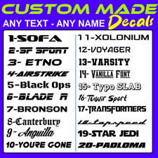 Custom Text Vinyl Lettering Sticker Decal Personalized - ANY TEXT ANY NAME c11