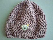 Mütze,rosa,Glitzer,Bär,Bärchen,warm,kuschelig,mit Wolle,55 cm,original STEIFF!