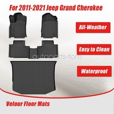 For 2011-2021 Jeep Grand Cherokee Tpe Floor Mats Trunk Cargo Liners Waterproof For 2011-2021 Jeep Grand Cherokee Tpe Floor Mats Trunk Cargo Liners Waterproof