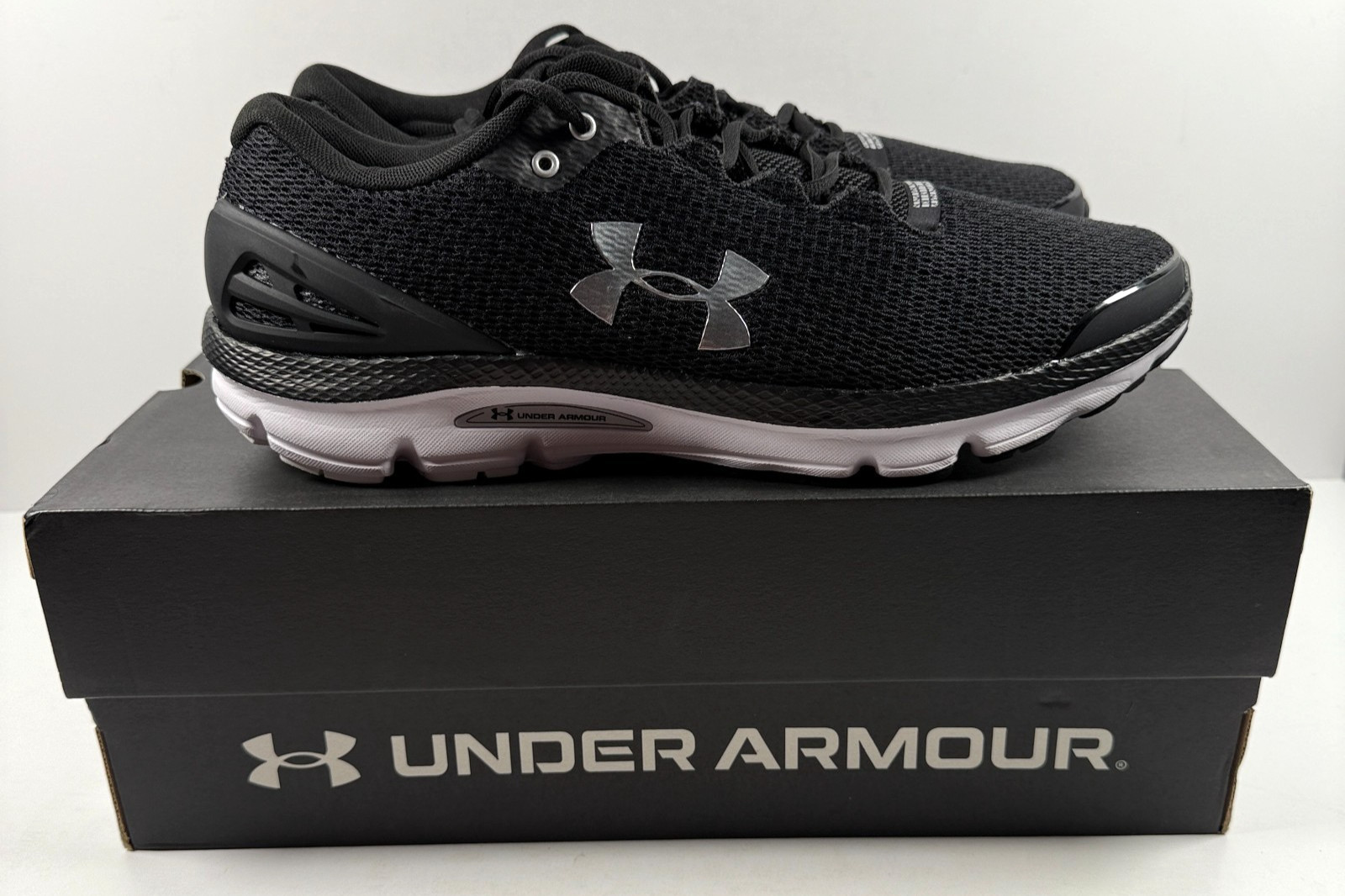 Under Armour Charged Gemini 2020 NM Shoes Mens 13 Black White 3026501-001