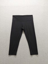 The Balance Collection Women Legging S Black Athletic Compression Capri Pull On