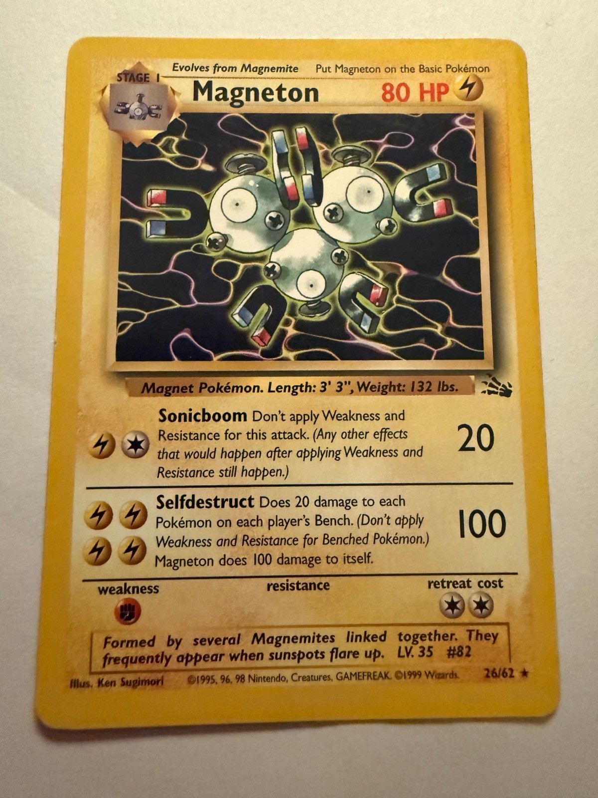 Magneton (26) Unlimited Rare Fossil 26/62 LP