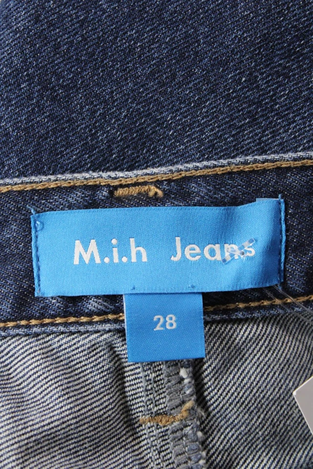 Pantalones de mezclilla para mujer MiH de tiro medio cinco bolsillos lavado oscuro pierna recta talla 28 Foto 4 de 4