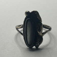 Vintage Sterling Silver Natural Pearl Ring Size-6, 925