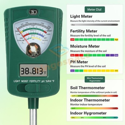 7-in-1 Soil Tester Soil Moisture Meter PH Soil Fertility Light Test for Garden