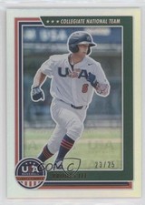 2022 Panini USA Baseball Stars & Stripes Team Logo Gold 23/25 Brooks Lee #12 tj1
