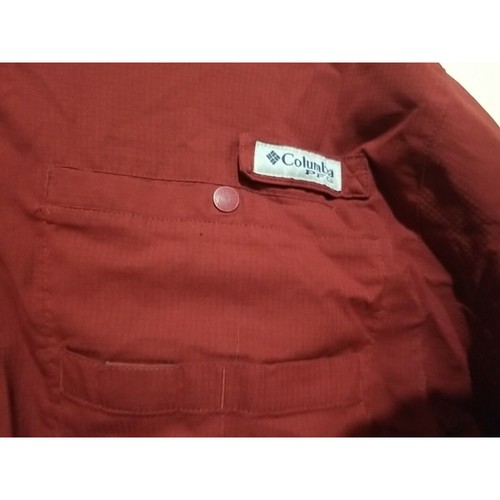 Camicia Columbia PFG FSU uomo L rossa con bottoni colletto quattro tasche ventilata - Foto 4 di 13