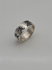 VTG STERLING SILVER NATIVE BAND RING SIZE 6.75