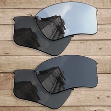 hdhut POLARIZED Replacement Lenses for-Oakley Flak Jacket XLJ Black / Silver
